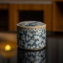 龙井青花陶瓷普洱茶叶罐