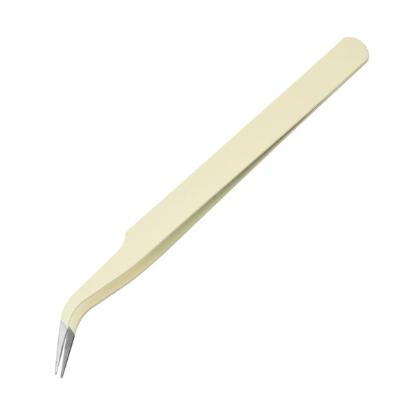 Outer) milky white curved clip