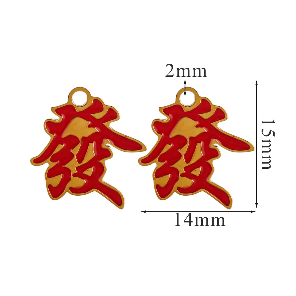 Acero inoxidable decoración de Año Nuevo colgante colgante colgante joyería DIY accesorios felicitaciones aretes collares ricos