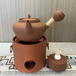 潮汕功夫茶具套装红泥砂铫壶炭炉煮水户外酒精炉便携配套跳跳壶-阿里巴巴