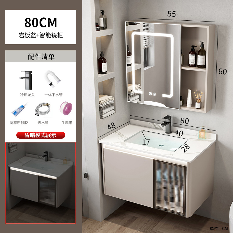 Espacio de aluminio cuarto de baño combinación Hotel Roca Placa de lavado integrado mesa de lavado baño lavabo cuenca transfronteriza