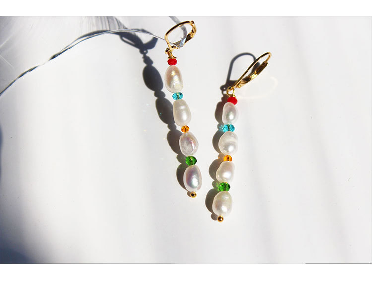 Nette Feinen Bunten Kristall String Perlen Schlüsselbein Kette Perle Halskette Armband Ohrringe display picture 5