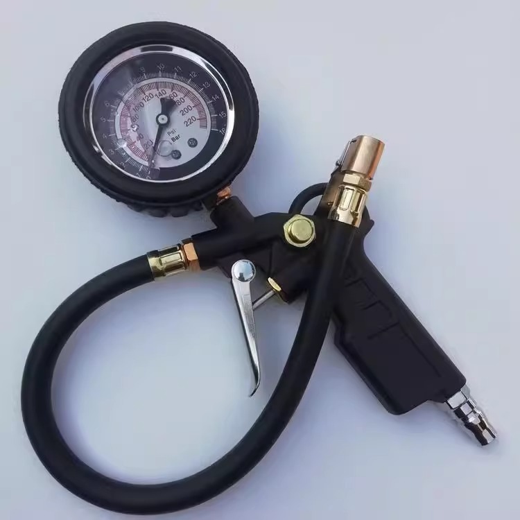 Air Pressure Gauge Tire Pressure Gauge with Inflatable Car Tire Pressure Gauge Digital Display Truck Tire Pressure Monitoring High-Precision Air Gun