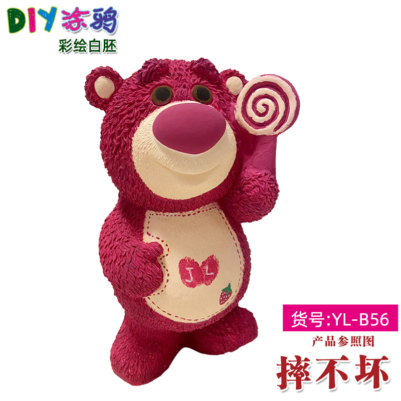 Gran vinilo yeso muñeca embrión blanco al por mayor puntada alcancía gran puntada artesanal DIY colorear blanco