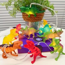 恐龍led燈串INS兒童房間裝飾燈掛件DIY節日燈串配件怪獸恐龍造型