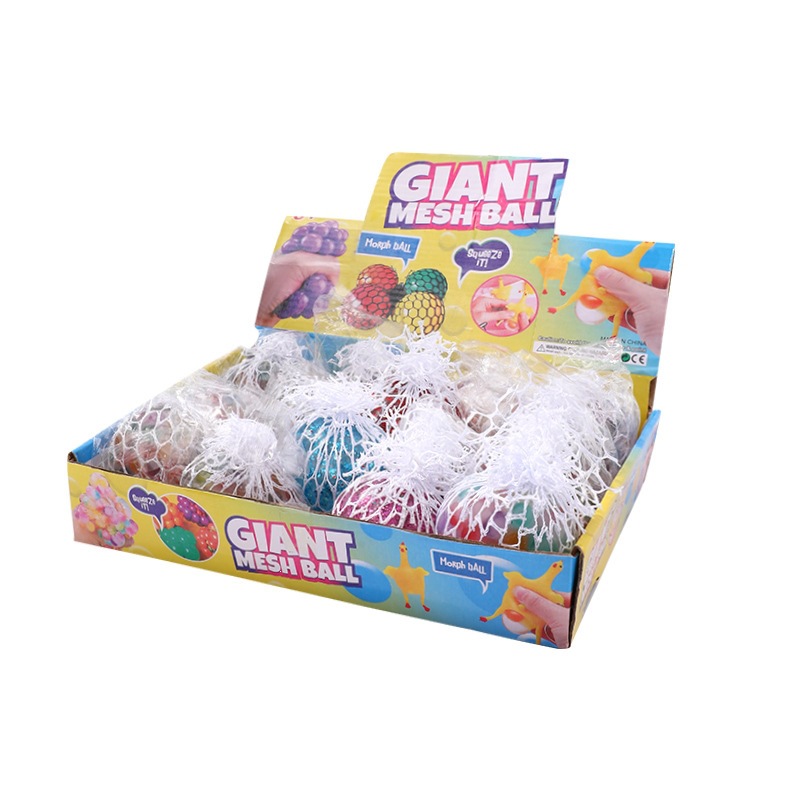 Creative Stress-Relief Grape Ball 5cm Stress-Relief Squeeze Toy with Colorful Beads, Small Gift Wholesale