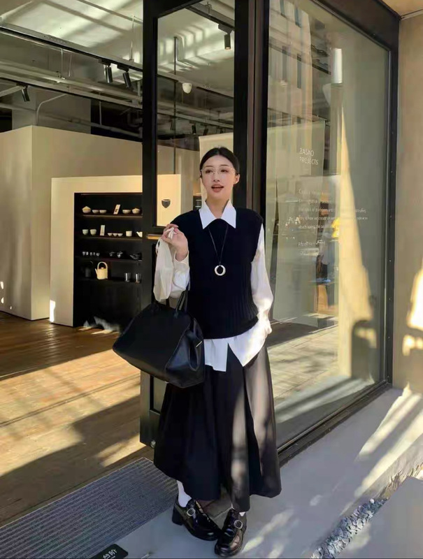 真皮高跟乐福鞋女2025新款圆头百搭粗跟单鞋英伦风黑色牛津小皮鞋|undefined