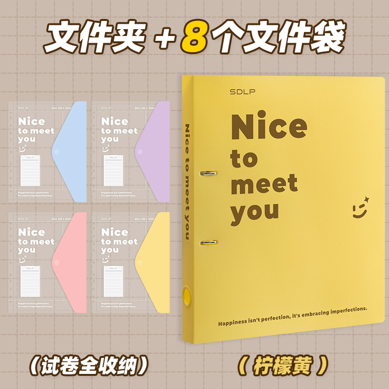 [세트] 폴더-레몬옐로우+파일가방 8개