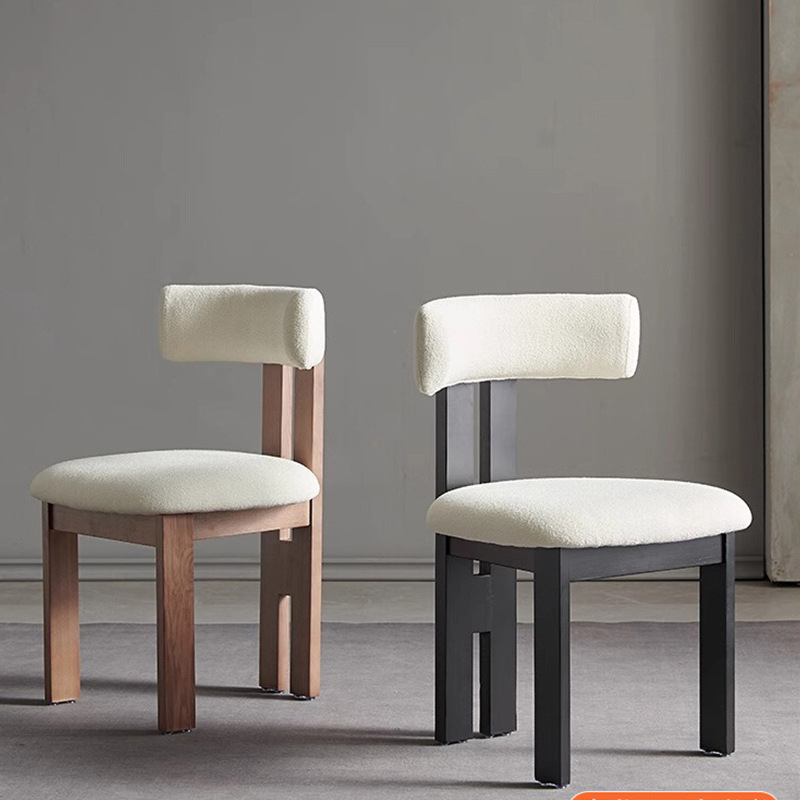 S73 Silla de comedor medieval francesa para uso doméstico (dos fotos)