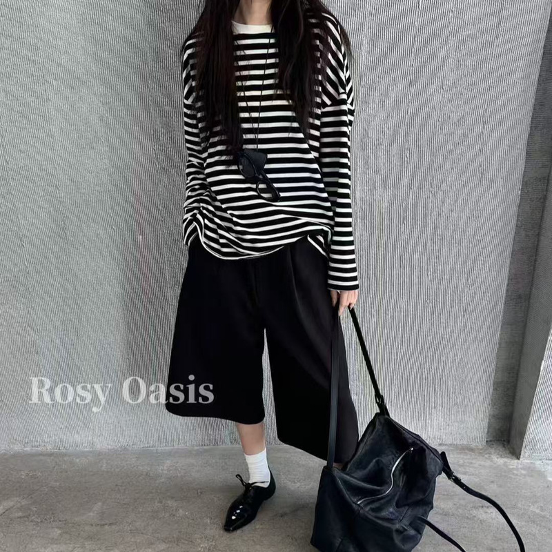 韩系高级感西装中裤一早秋新款老钱风百搭通勤八分裤女生R6109|undefined