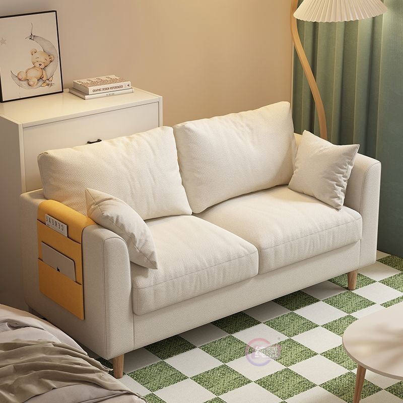 网红卧室出租房简易双人沙发小户型北欧简约现代三人客厅布艺沙发