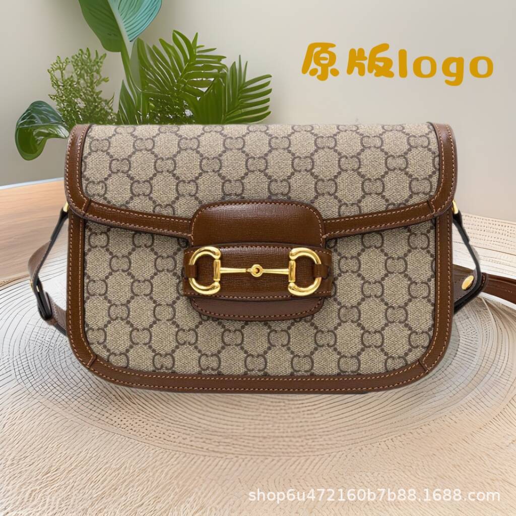 Genuine Leather Women's Bag 1955 Saddle Bag Xiao Zhan Style Luxury Shoulder Bag Crossbody Retro Underarm Bag With Logo