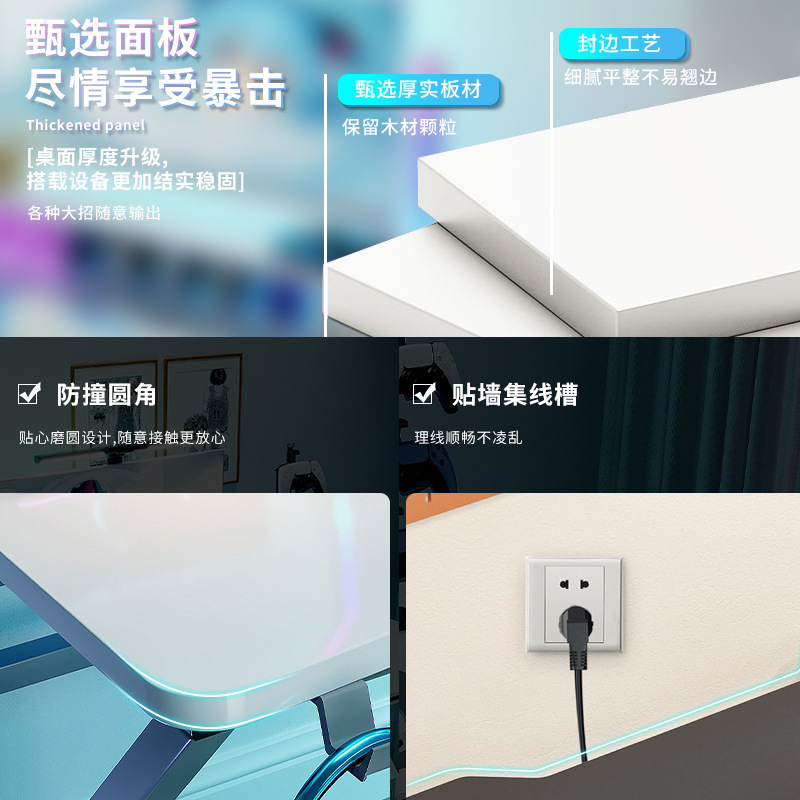 Mesa de escritorio de computadora doméstica blanca mesa de escritorio de escritorio moderna mesa de escritorio de escritorio de dormitorio de estudiantes