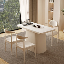 网红奶油风阳台茶桌椅组合小户型茶台茶具套装一体简约现代家用泡