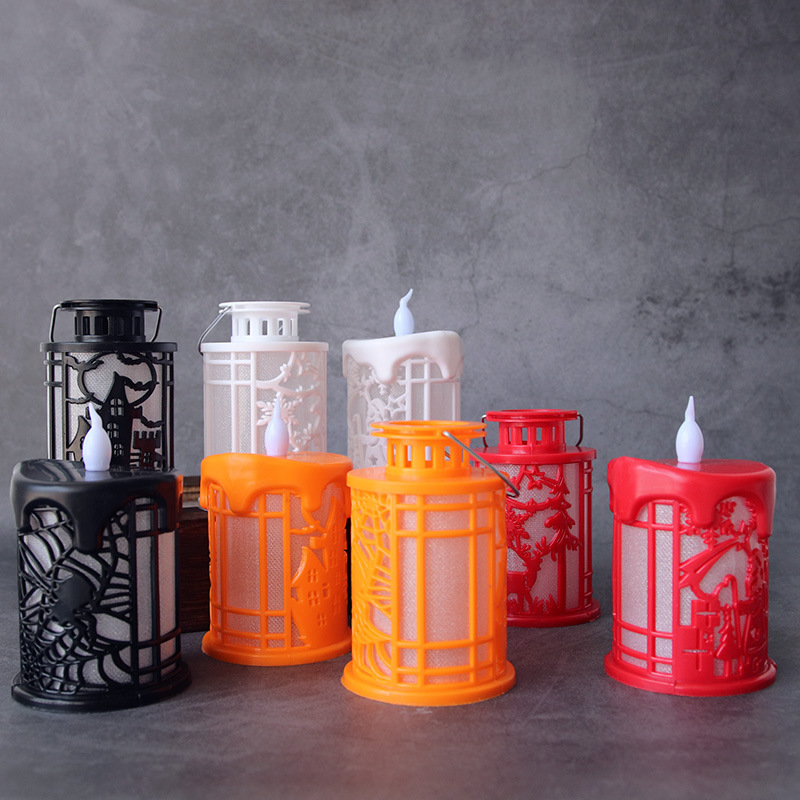 Halloween decoración LED vela luz nuevo regalo de Navidad pequeño caballo barra de luz fantasma festival atmósfera accesorios de diseño