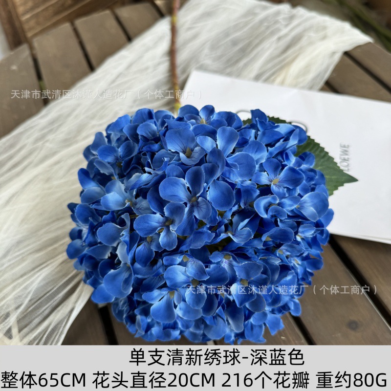 산뜻한 수국, 짙은 남색