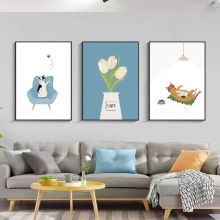 客厅装饰画风格沙发背景墙壁画三联墙画装饰品物卧室餐厅挂画批发