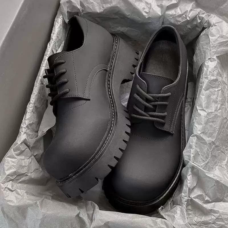 Martens, туфли на платформе, черные универсальные, высокие, классические, пиджак для кожаной обуви в английском стиле