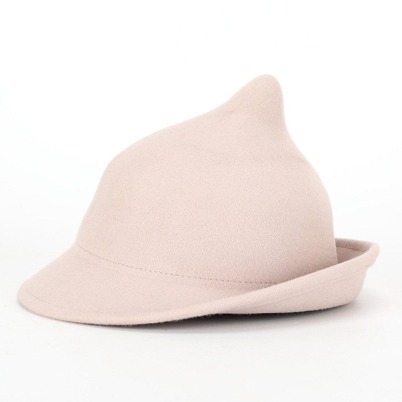 Sombrero mágico personalidad europea y americana sombrero mágico sombrero de fieltro halloween forma de escenario curling sombrero de bruja de lana 54-57cm