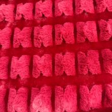 兔毛提花蝴蝶绒抱枕布料毛绒手袋箱包靠垫抱枕服装玩具鞋帽面