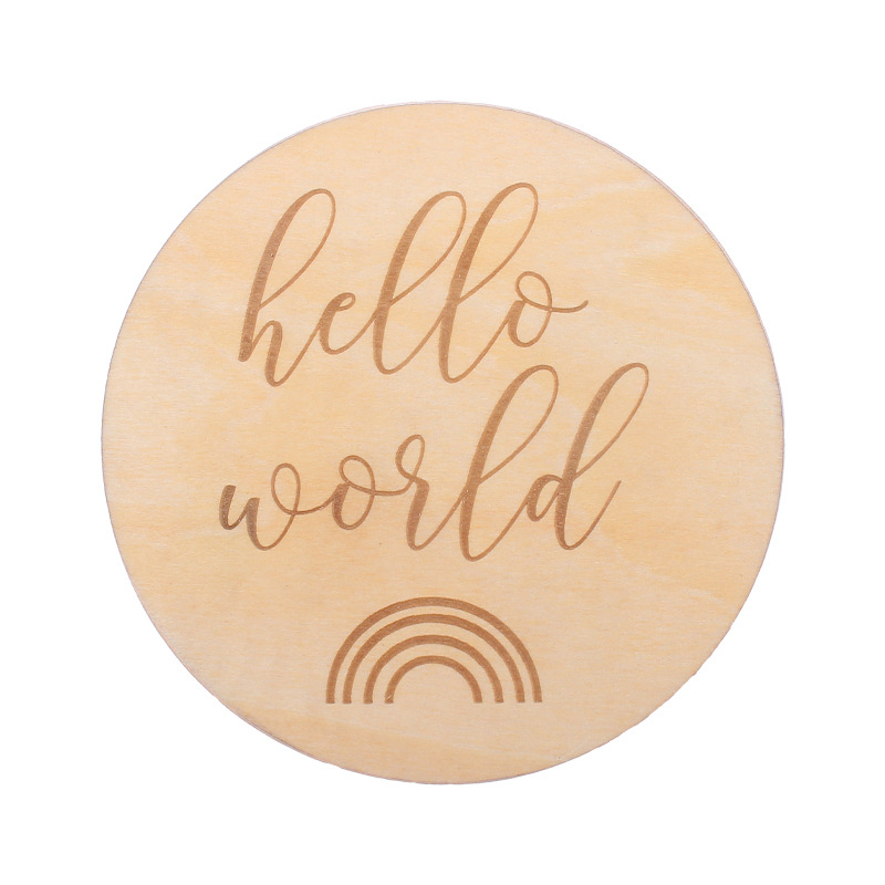 Patrón de madera infantil hito tarjeta artesanal mordedor recién nacido tiro apoyos accesorios recuerdo