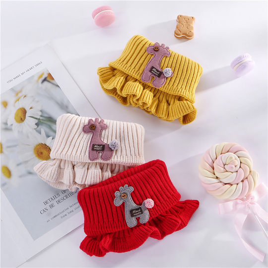 Children's Warm Neck Scarf, Cute Cartoon Deer, Winter Baby Neck Scarf, Korean Style Versatile High-Neck Neck Scarf for Boys and Girls