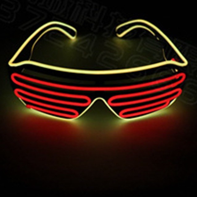 Gafas luminosas EL explosivas, accesorios de baile fluorescentes, artefactos de fiesta, persianas, gafas luminosas, suministros fluorescentes para fiestas de baile