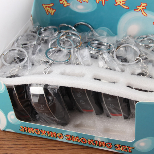 Internet celebrity windproof straight car key inflatable lighter creative personalized gift ultra-thin new and unique fashion gift