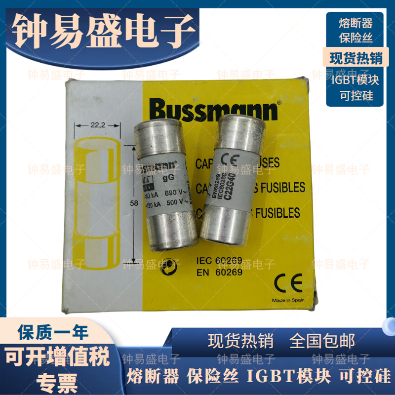 美国BUSSMANN熔断器C22G25 C22G32 C22G40 C22G50 C22G63 C22G80
