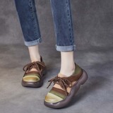 以一 Весенне-летние новые туфли из воловьей кожи с верхним слоем, повседневные универсальные модные туфли в стиле ретро, женская обувь на мягкой подошве, женская обувь