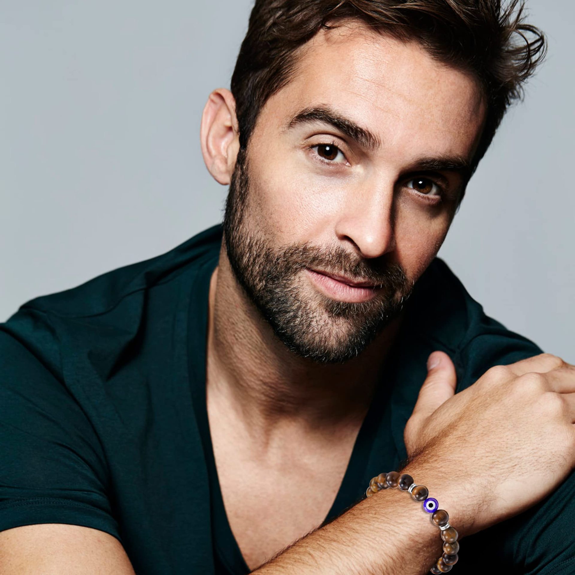 Fashion Devilu0027S Eye Agate Beaded Bracelets 1 Piece