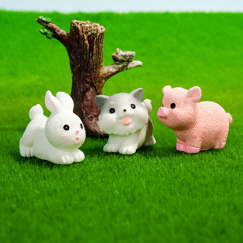 Artesanías de escritorio creativas Doce zodiaco micro paisaje decoración de resina rata vaca tigre conejo dragón serpiente caballo oveja mono pollo perro cerdo