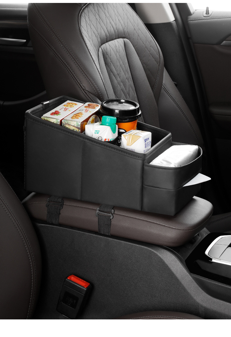 Car armrest box storage box multifunctional car central control cup holder tissue box car high-end middle storage box