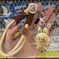 純金 20mg ラブブ [Labubu] 漫画ペンダントバッグペンダント生放送室実店舗小さなギフト