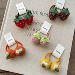 初秋新款甜美卡通毛线草莓南瓜扎头发头绳可爱百搭小女孩发圈发饰