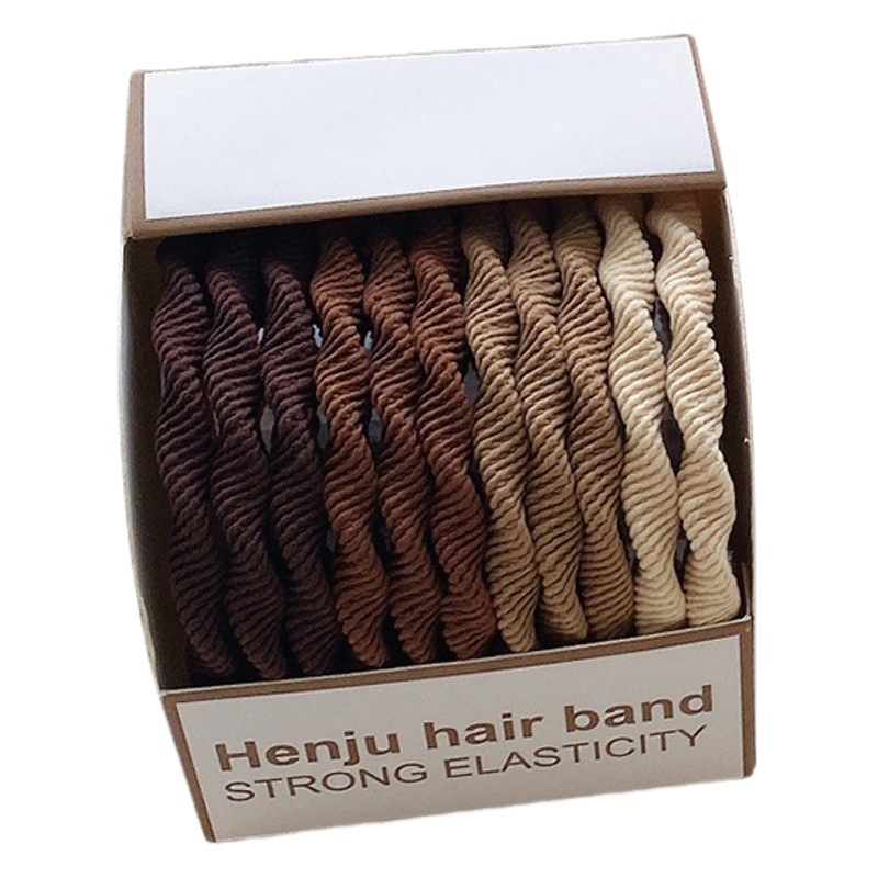 Banda de goma 2023 nueva cubierta de cuero pequeña corbata de pelo de verano para mujer cuerda de pelo duradera de alta elasticidad cuerda de pelo anillo de pelo tocado