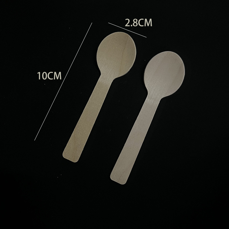 10CM 나무 숟가락 대량 100개