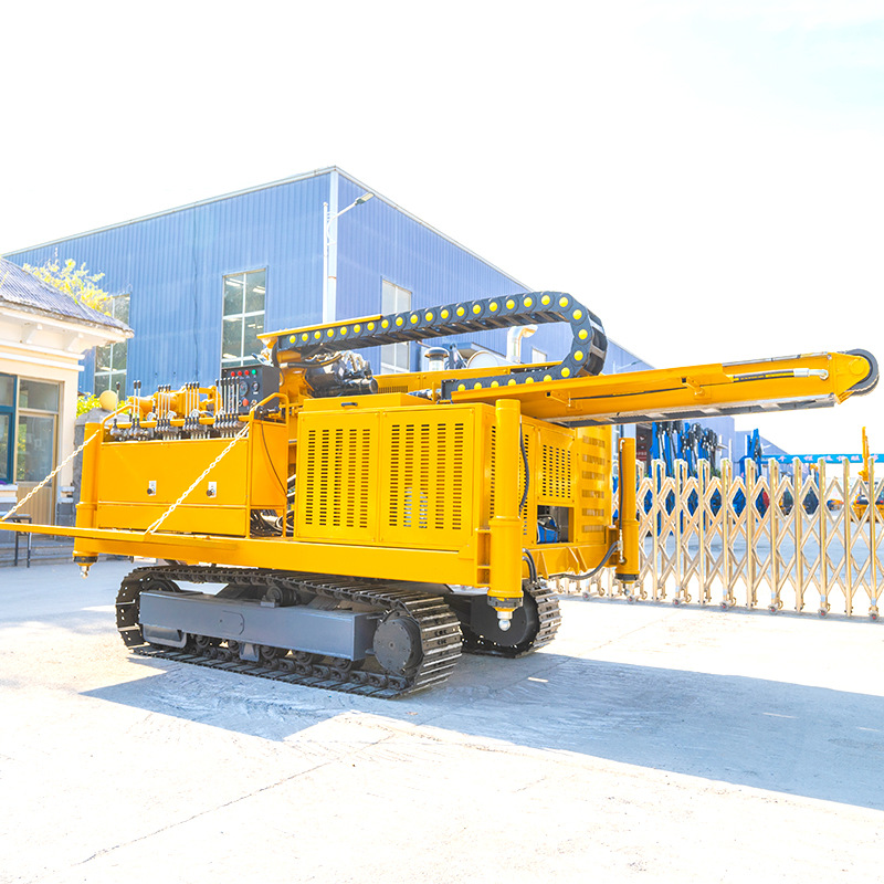 máquina de perforación de inyección rotativa de alta presión de soporte de pendiente lateral máquina de perforación de ingeniería de construcción tipo rastreo perno antiflotante máquina de perforación de inyección rotativa de doble cabeza
