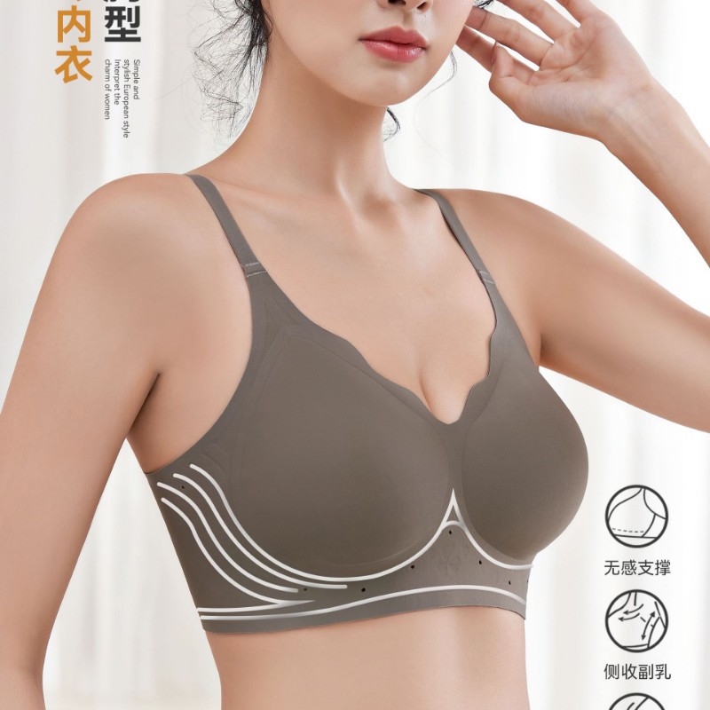Venta directa de fábrica comercio electrónico transfronterizo Sudeste de Asia Vietnam Tailandia damas sin costuras sujetador de recogida lateral cómodo
