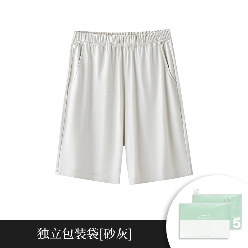 Nuevos pantalones cortos de mujer de primavera y verano de algodón realmente mercerizado, pantalones casuales delgados, pijamas elásticos de color sólido, pantalones de hogar frescos