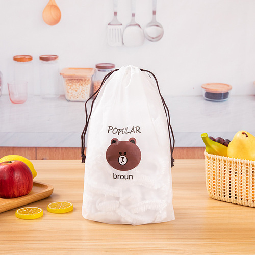 Bear bag plastic wrap cover disposable plastic wrap bag convenient and quick kitchen household leftovers fruit bowl cover wholesale