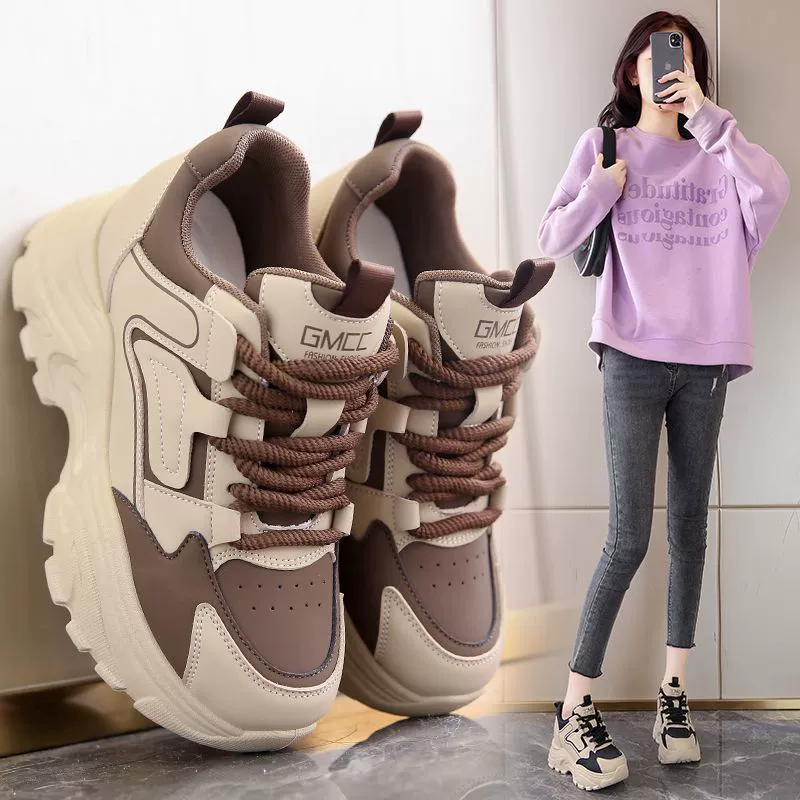 Обувь папы Dadamsen для женщин 2025 года, весенняя и летняя повседневная обувь удобная дикая легкая спортивная обувь на толстой подошве