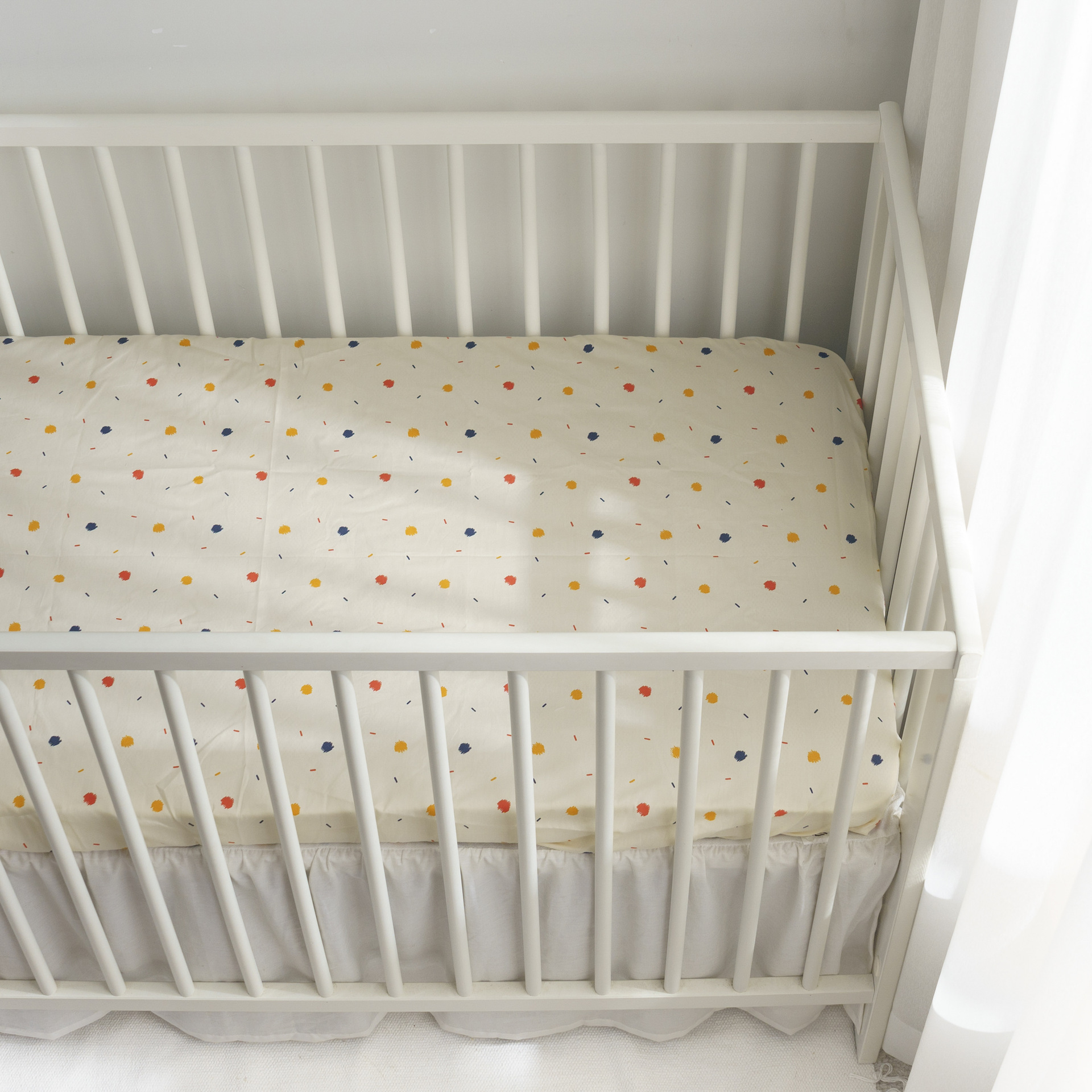 Baby bed hat newborn bedding children's bedspread color point cotton baby gauze sheets