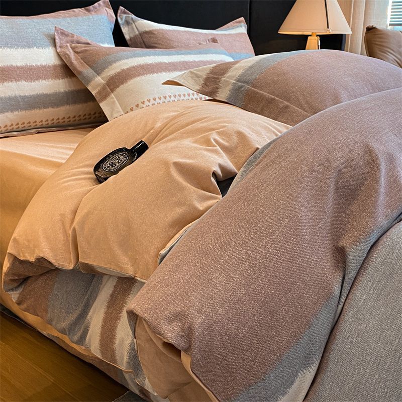 Blue rice-ruixin+coffee (thick pure cotton brushed/sleeping naked grade)