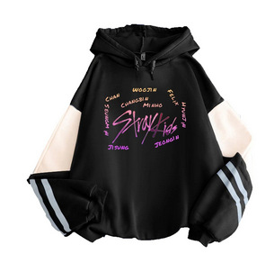 Suministro transfronterizo Harajuku KPOP stray kids álbum sudadera de manga larga empalmada sudadera con capucha marca de moda