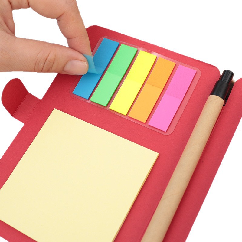 Suministro transfronterizo socket notebook al por mayor color sólido simple post-it notebook con bolígrafo creativo