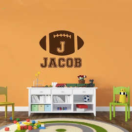 JACOB橄榄球football自定义名字wall decor跨境亚马逊ebayDW11628