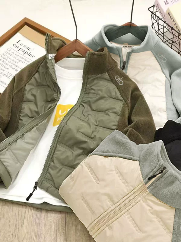 Children's quilted windproof winter keep warm jacket for boys