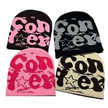 韩版潮流帽子辣妹多巴胺字母彩色嘻哈亚文化小众街头针织帽子日系