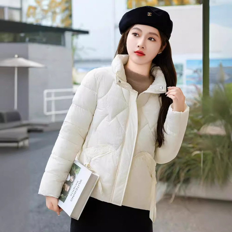 2025 New Women's Short Puffer Jacket, Korean Style Cotton Coat for Petite Women, Lightweight, Soft and Warm